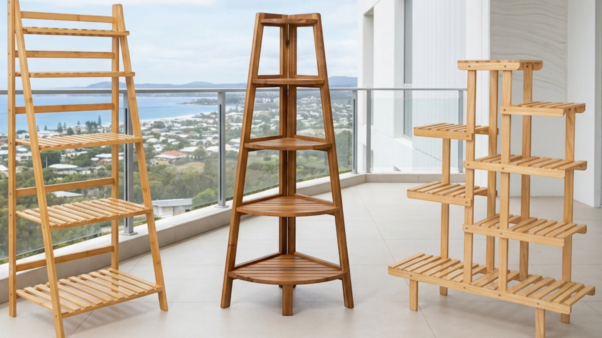 Pogve Multi-Tier Wooden Plant Stands